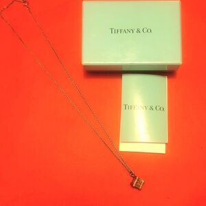 Authentic Vintage Atlas Tiffany & Co. Silver Necklace with Pendant